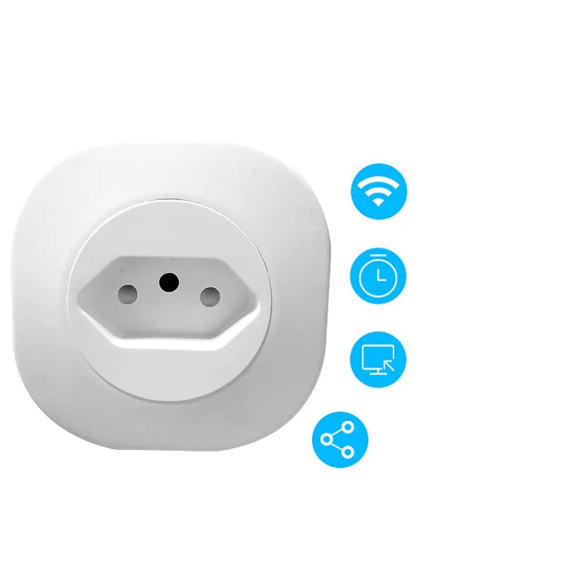 Smart socket plug with voice control, 3520W rating, 70x70x72mm size
