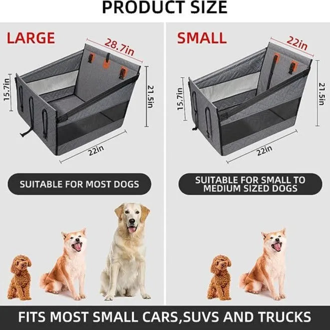 Grey waterproof dog bed mat with non-slip bottom measuring 56x56x40 cm