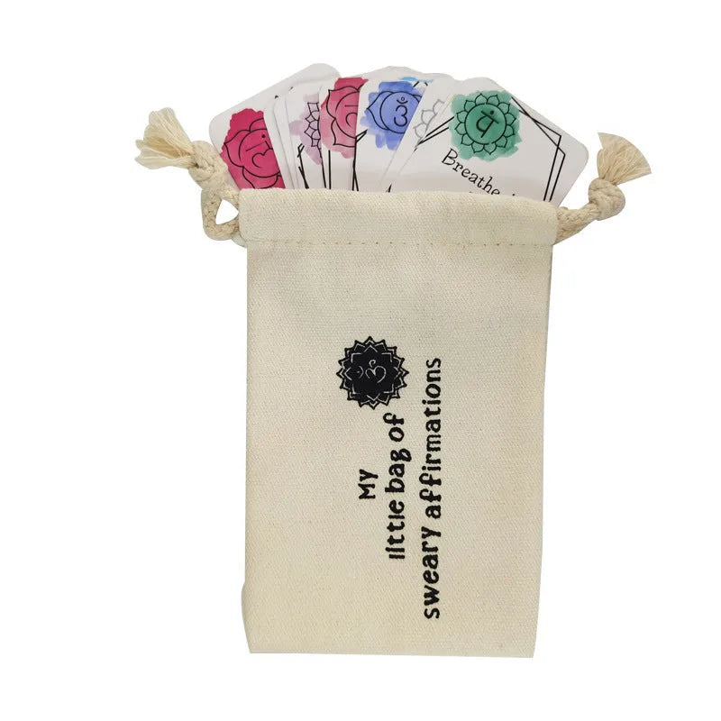 Set of 16 colourful affirmation greeting cards with positive messages in soft healing series style