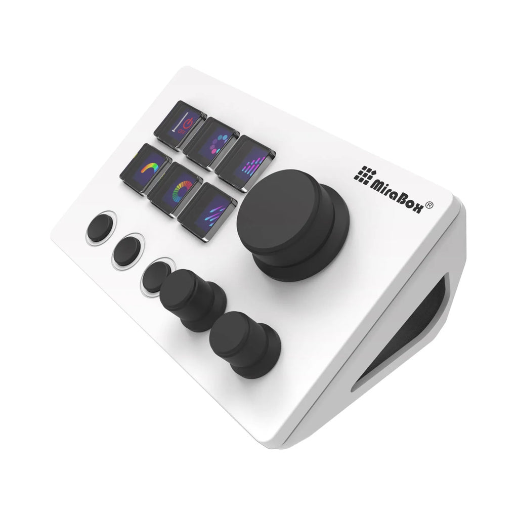 Black silicone numeric keypad with 2m cable and mounting bracket on desk