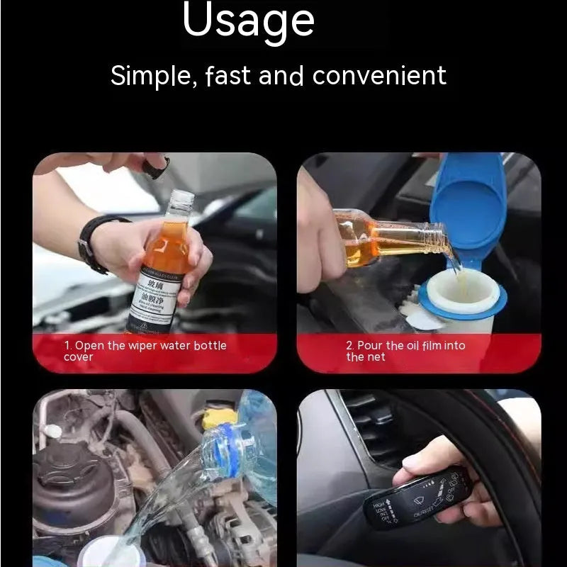 150ml glass oil film remover spray bottle for car windscreens and windows in yellow or blue packaging