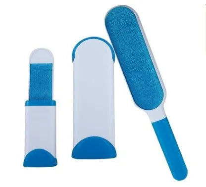 Self-cleaning pet hair removal comb brush for sofas with double-sided sticky roller