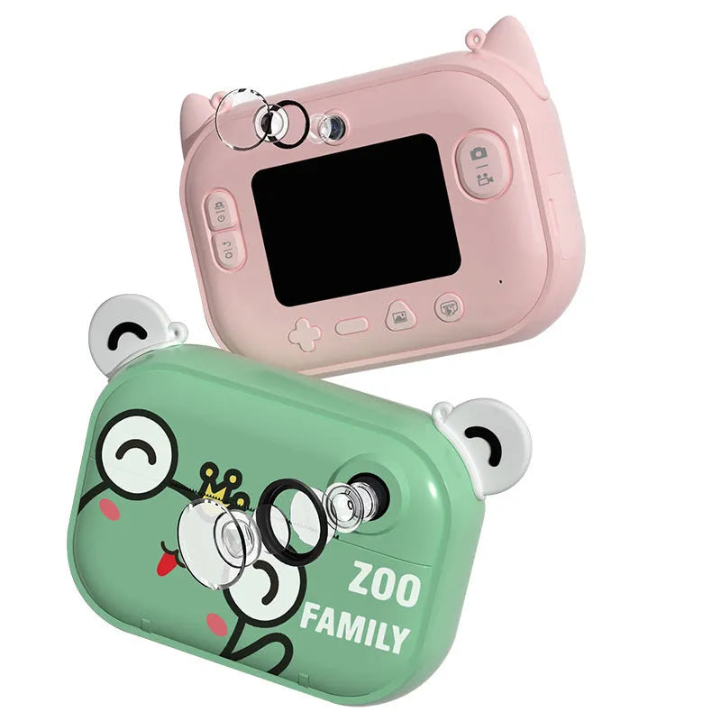 HD digital camera with LCD screen in pink, green or blue colour options