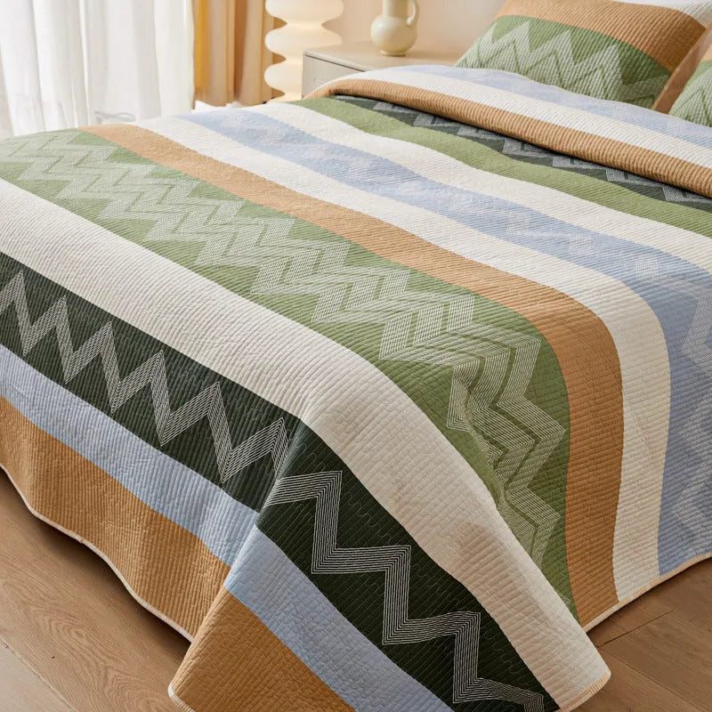 Pure cotton printed bed sheet set in modern simple style for 2.2 metre beds