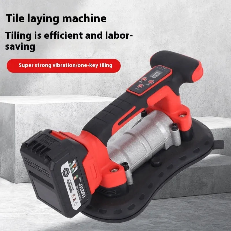 21V electric tile laying machine with automatic paste application for ceramic and stone tiles