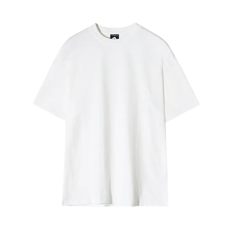 Men's slim fit round neck cotton t-shirt in black solid colour on a white background