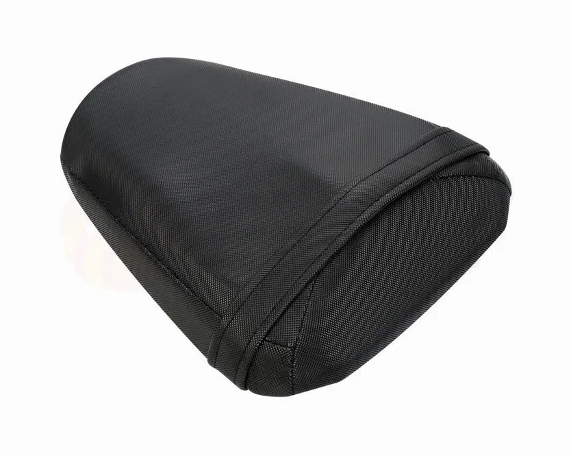 Suzuki GSXR1000 motorcycle with black PU leather seat covers on both front and rear seats.
