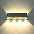 LED modern corridor lamp with aluminium shade in silver or black, 180mm length for home lighting