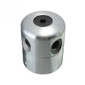 Silver aluminium lawn mower grass head replacement kit with four light yellow square strings and wrench