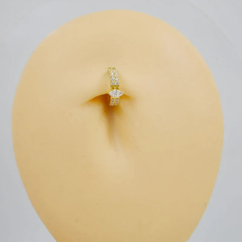 Heart-shaped diamond earrings with zircon stones in gold or silver finish, 1.2x8mm.