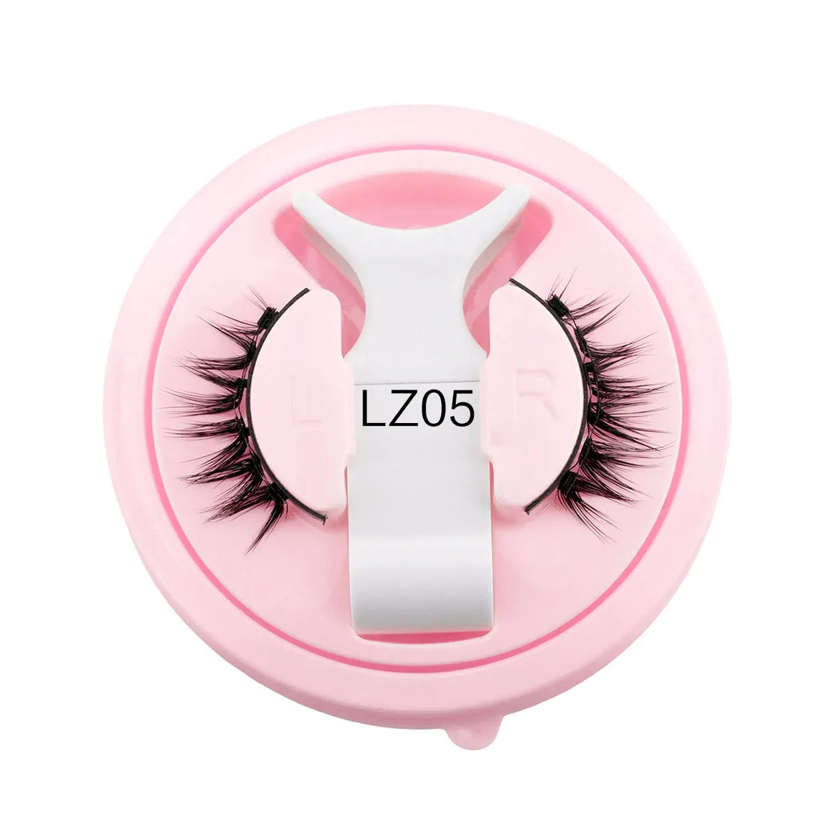 Set of reusable, glue-free false eyelashes made from thick waterproof artificial fibre.