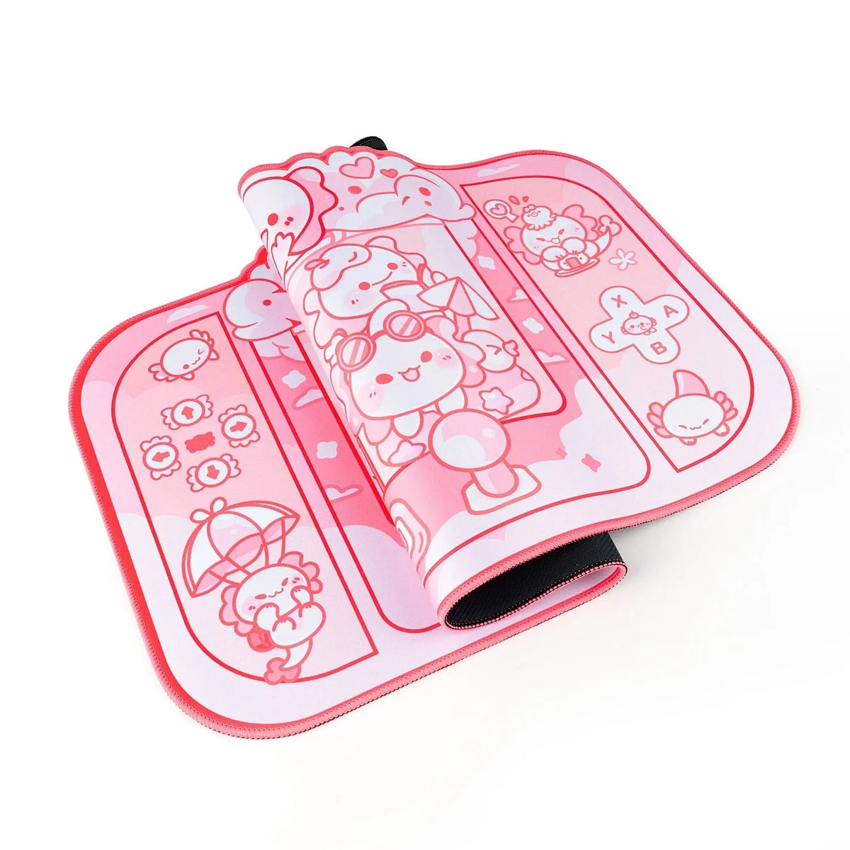 Hexagonal dragon crane machine pattern on 75x40cm cloth gaming mouse pad with wrist support