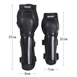 Black adults protective gear set with PE rubber shell, EVA foam, Velcro and elastic webbing, free size