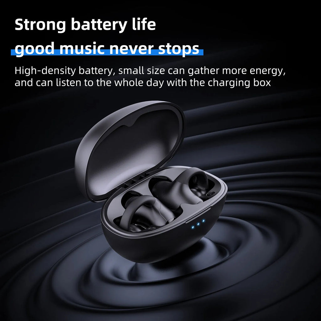 T306 black wireless clip-on sports Bluetooth gaming headset with ear-hook design