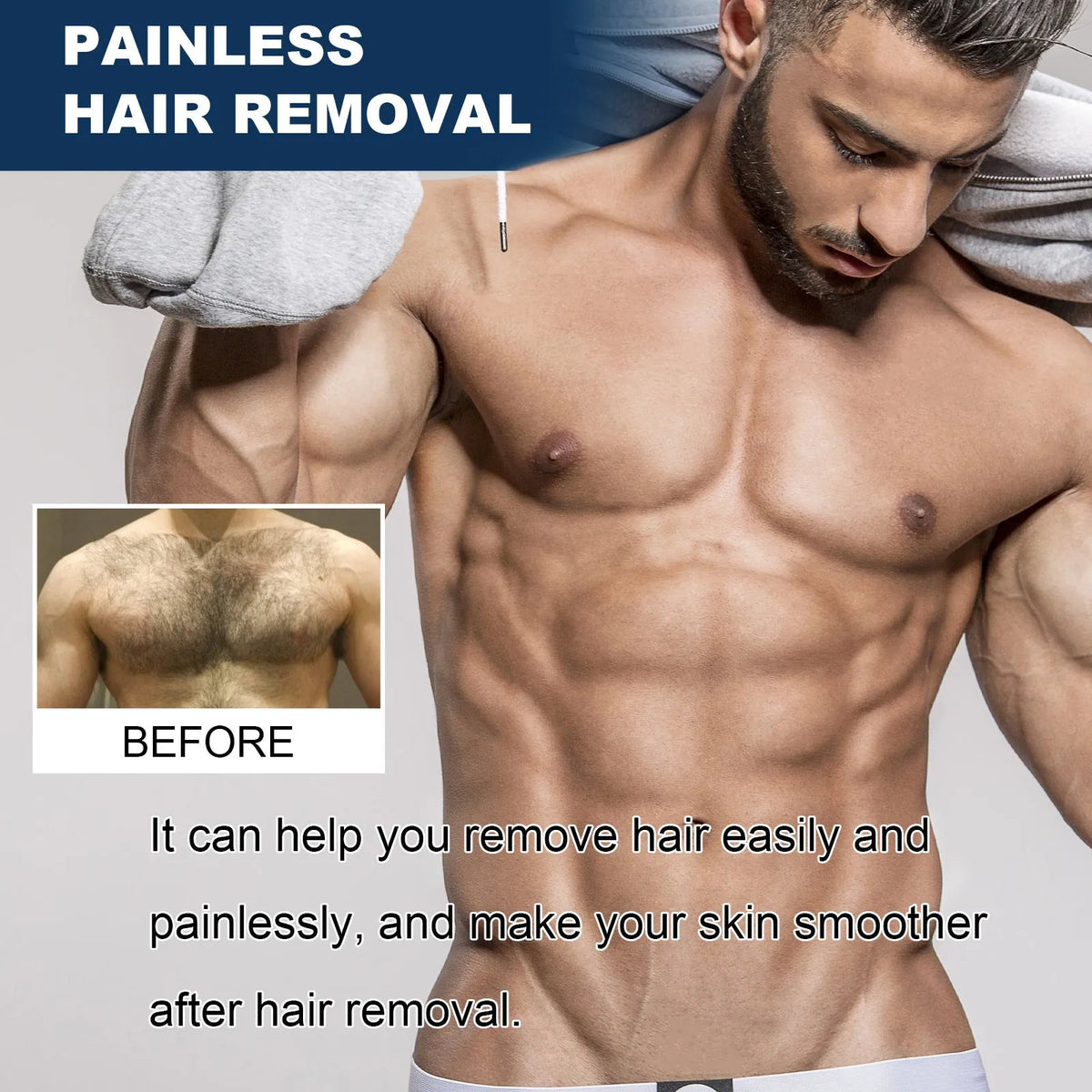 100ml men's hair removal cream container for beard, armpit, hand and leg depilation