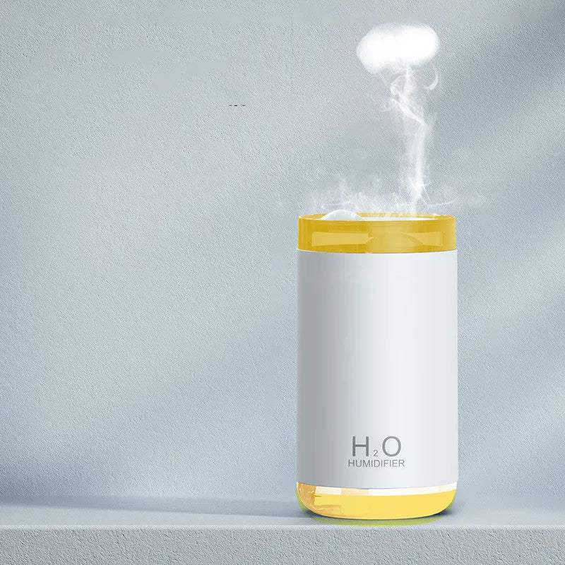 Jellyfish humidifier with USB connection and warm night light in white pink or blue colours