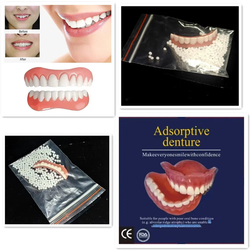 Silicone simulation dentures tooth socket dental training model with upper and lower teeth