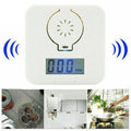 White wireless carbon monoxide alarm wall-mounted detector for kitchen and living room safety
