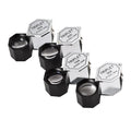 Handheld metal portable magnifying glass for jewellery and coin inspection with optical glass lenses.