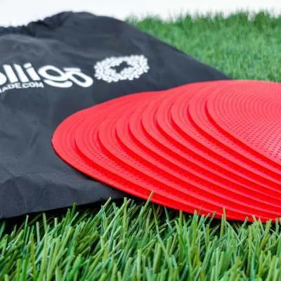 23cm diameter flat TPE football training target disc in assorted colours.