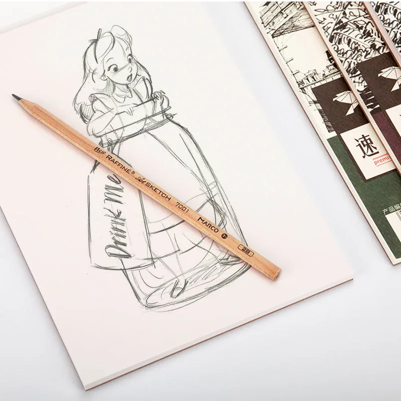 A4 artist sketch book with coil or glue binding in multiple paper weight options for drawing