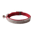 Flocking material cat collar with elastic buckle in six colour options