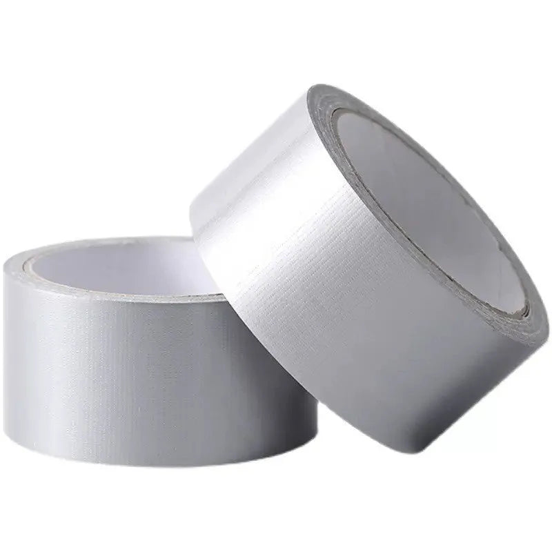 High adhesive thickened windproof sealing tape on roll in transparent, white, and silver grey colours.