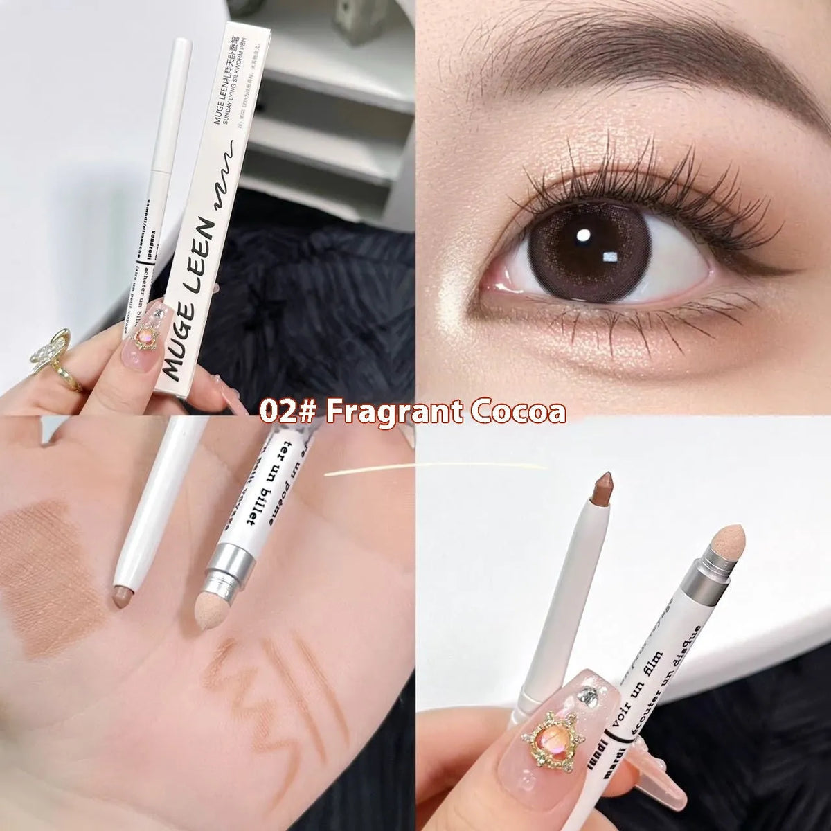 2-in-1 waterproof brightening eyeliner pen in multiple colour options for eye makeup