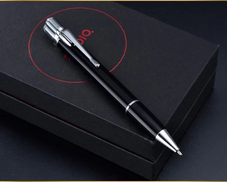 Slim metal windproof pen lighter with key chain in assorted colours