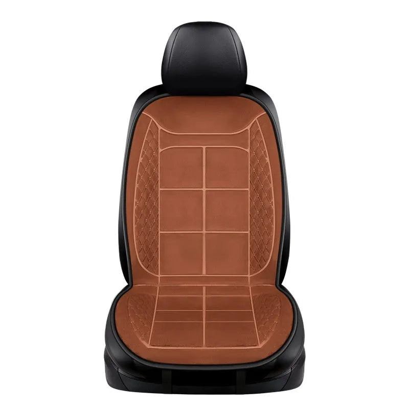 Car heated seat cushion in black, beige, or coffee brown for single, double, or rear car seats