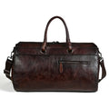 First layer cowhide leather retro handbag with below 20L capacity in brown colour