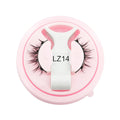 Set of reusable, glue-free false eyelashes made from thick waterproof artificial fibre.