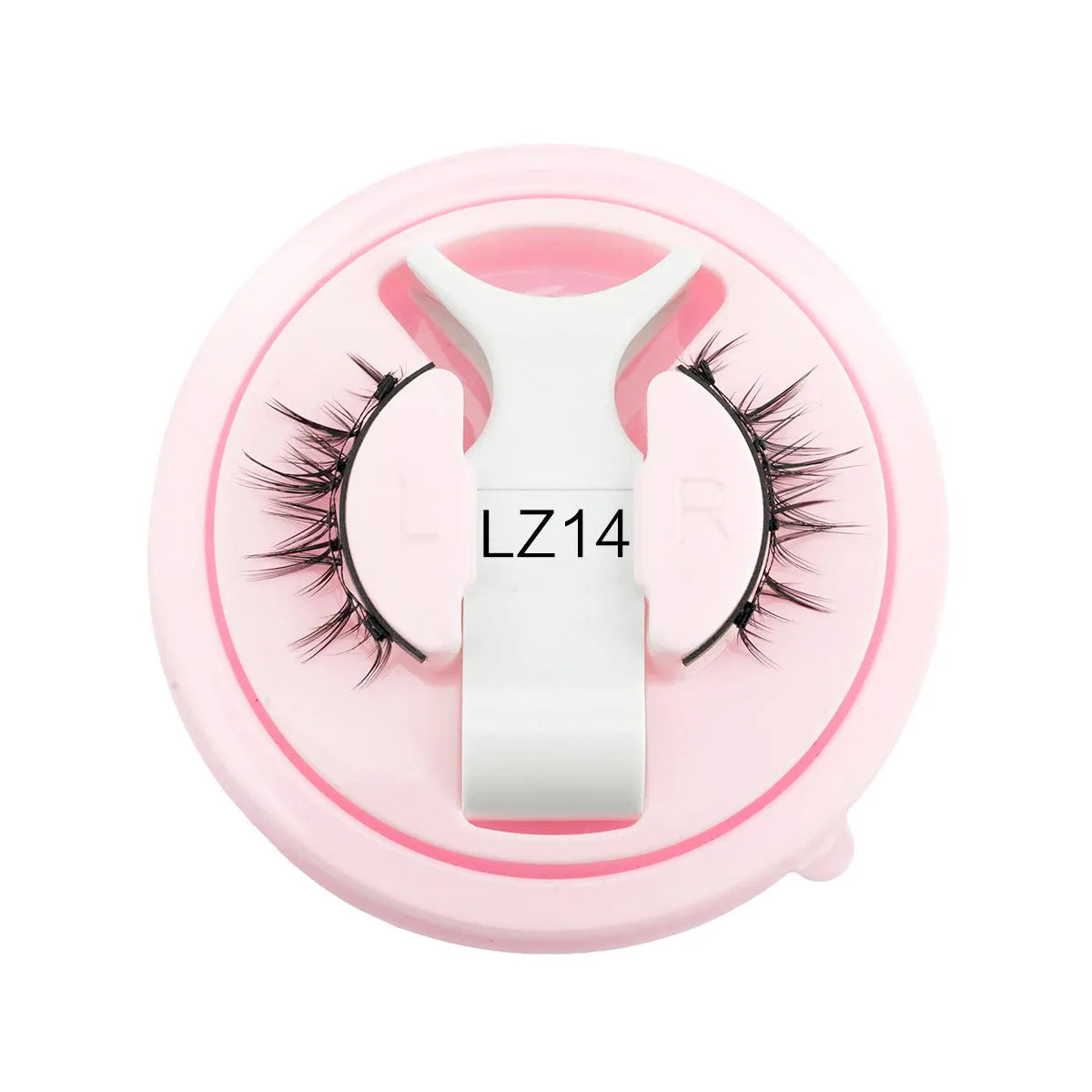 Set of reusable, glue-free false eyelashes made from thick waterproof artificial fibre.