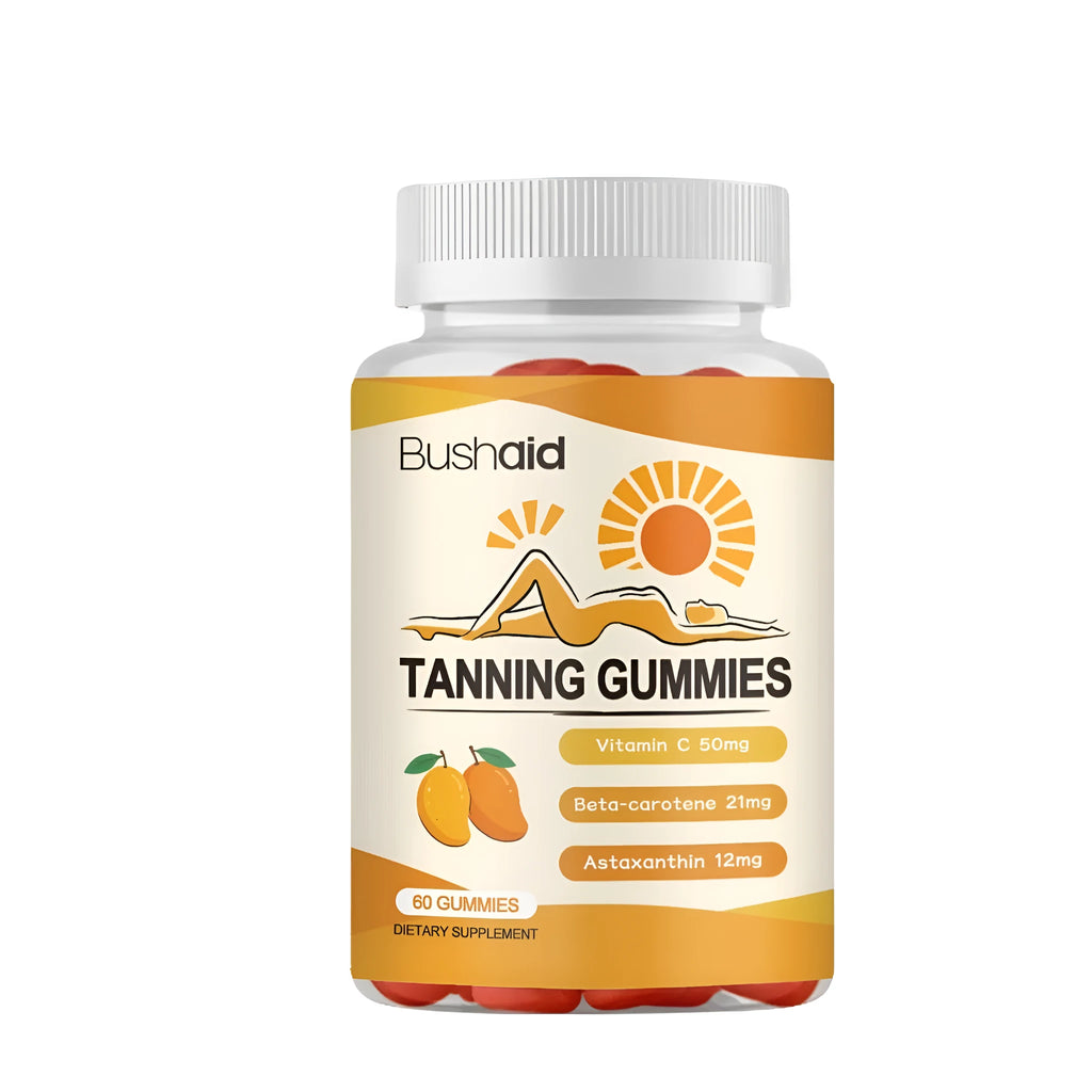Pack of 60 Meihei Gummies With White Caps soft candy dietary supplements.