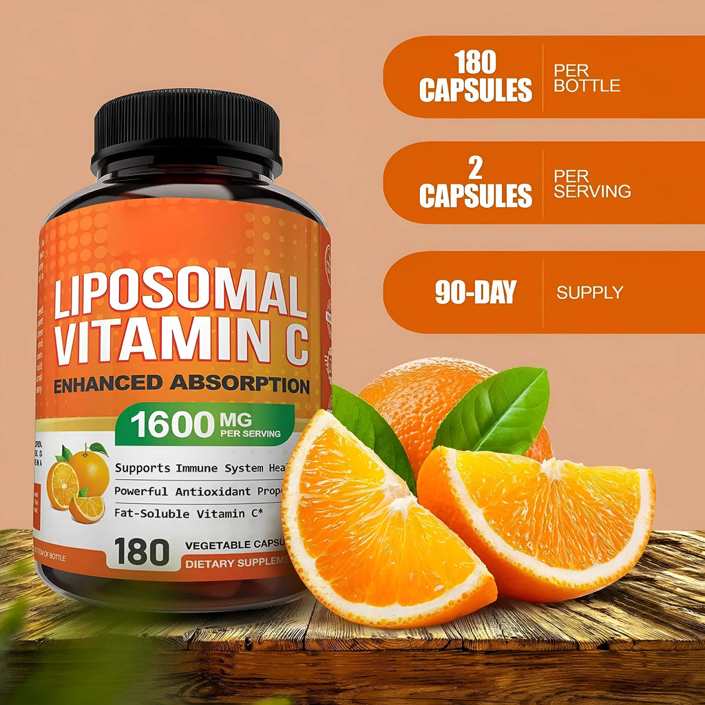 Box of VC Vitamin C capsules for adults containing 180 tablets with vitamin C as the main raw material.