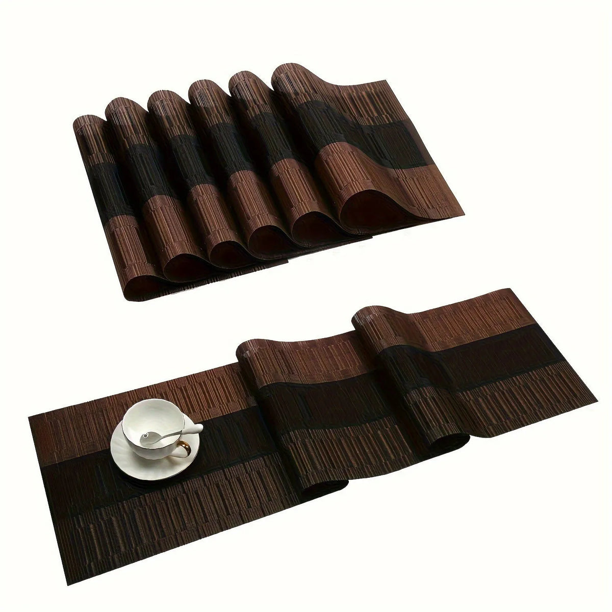 PVC water-resistant kitchen place mat in modern simple style with gradient colour options
