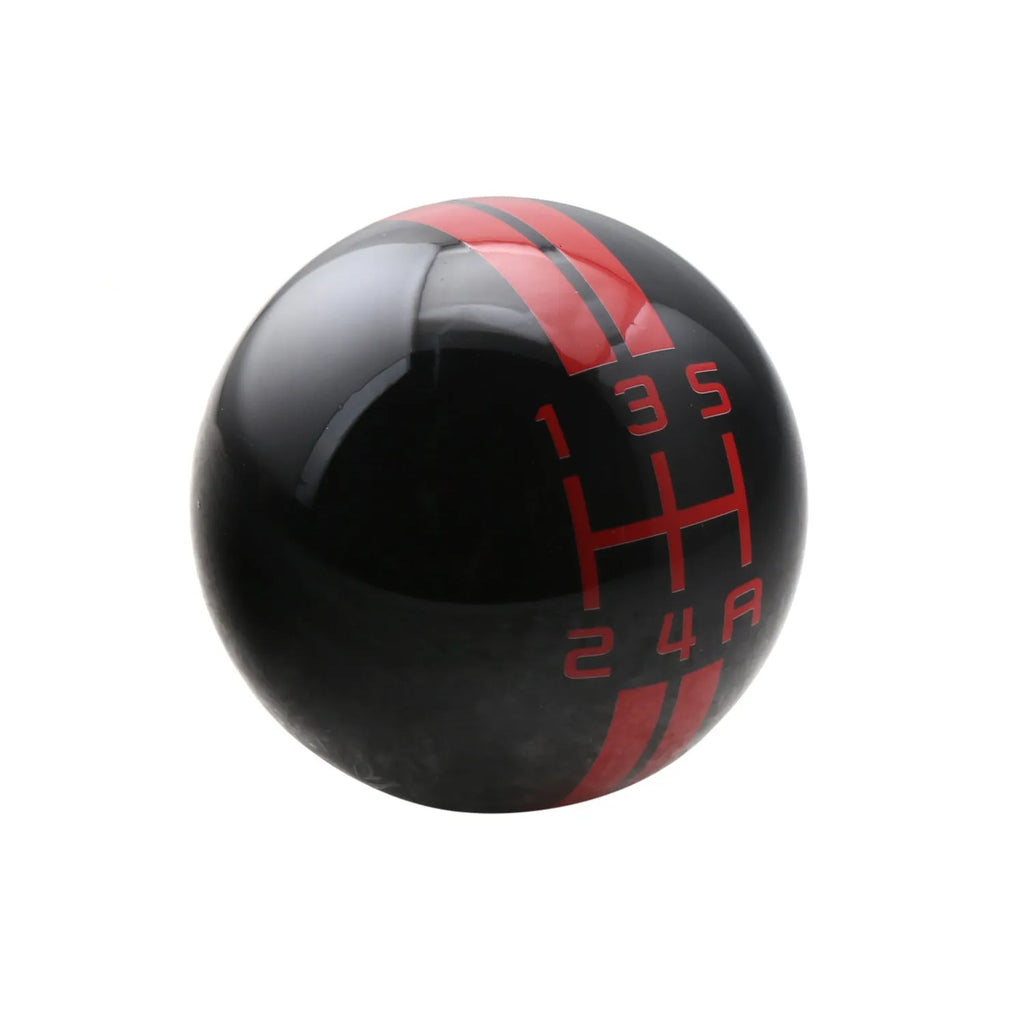 Black acrylic 5-speed car gear head with '5th Gear' in red lettering and three silver screw adaptors
