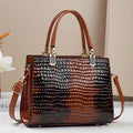 Women's large capacity one shoulder mom bag in soft PU leather with horizontal square shape