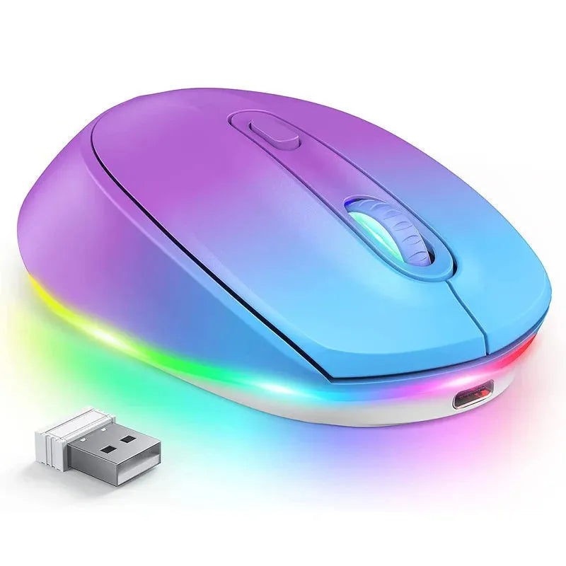 24g wireless optical mouse in various colours with USB charging cable