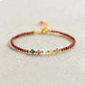 Women's geometric crystal bracelet with freshwater pearls in simple style jewellery design