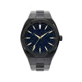 Business men's watch with frosted stainless steel case and luminous hands in silver, gold or black colour options