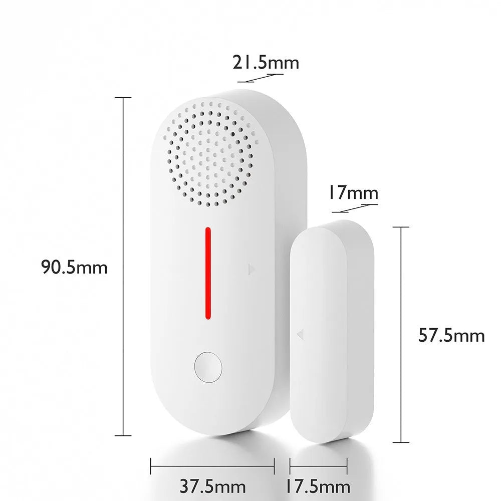 WiFi magnetic door sensor alarm unit for home security with wireless connectivity