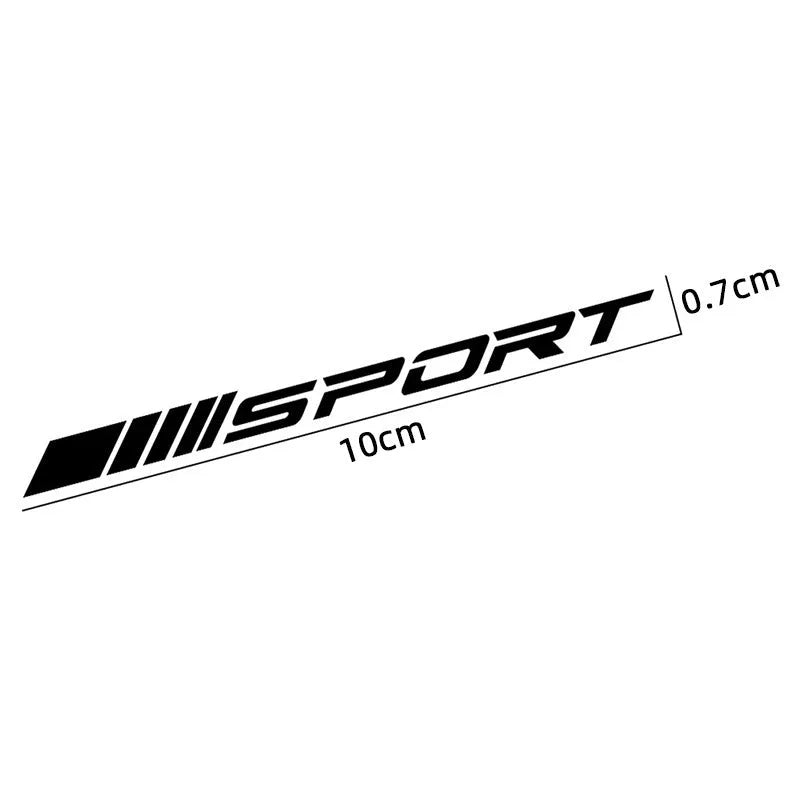 PET hollow sports series car rim sticker in red, measuring 10cm by 0.7cm.