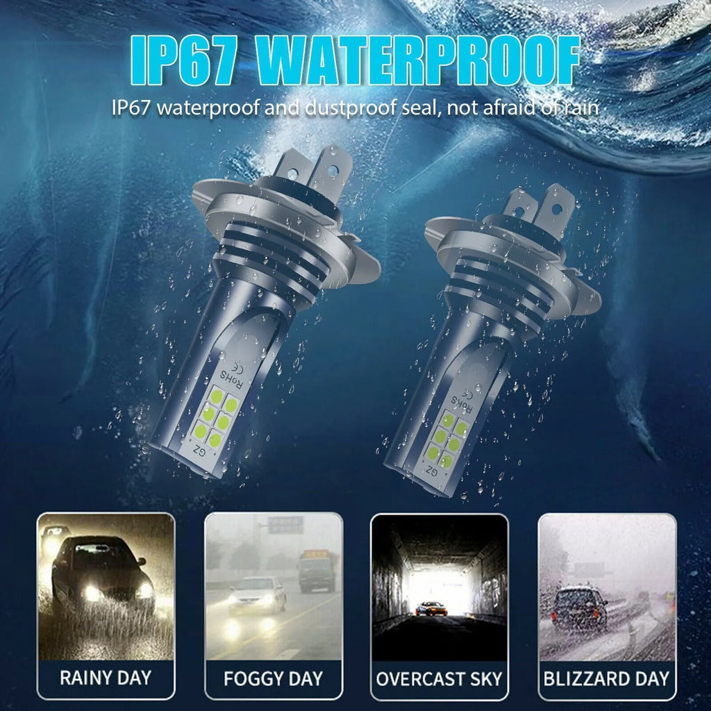 12 SMD LED automotive fog light bulb with aviation aluminium housing measuring 6.0 x 1.8 cm