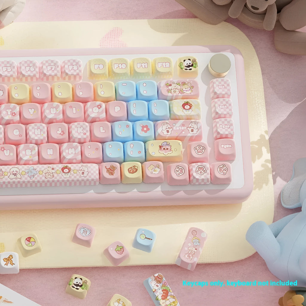 Clip Doll Original Cute Fit mechanical keyboard key cap set with dye-sublimation print