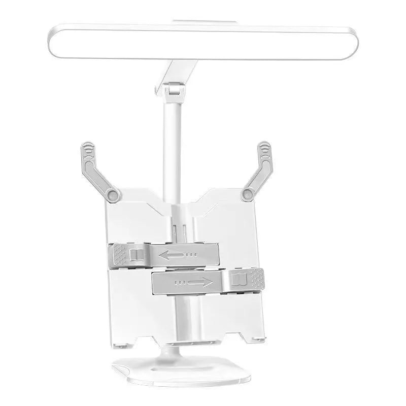 Adjustable LED desk lamp with bookshelf design for reading and study tasks
