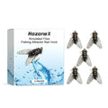 Five biomimetic insect soft bait lures in assorted colours, each measuring 1.5cm square