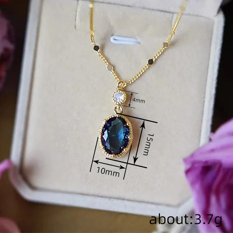 Copper geometric pendant necklace with electroplated gold finish