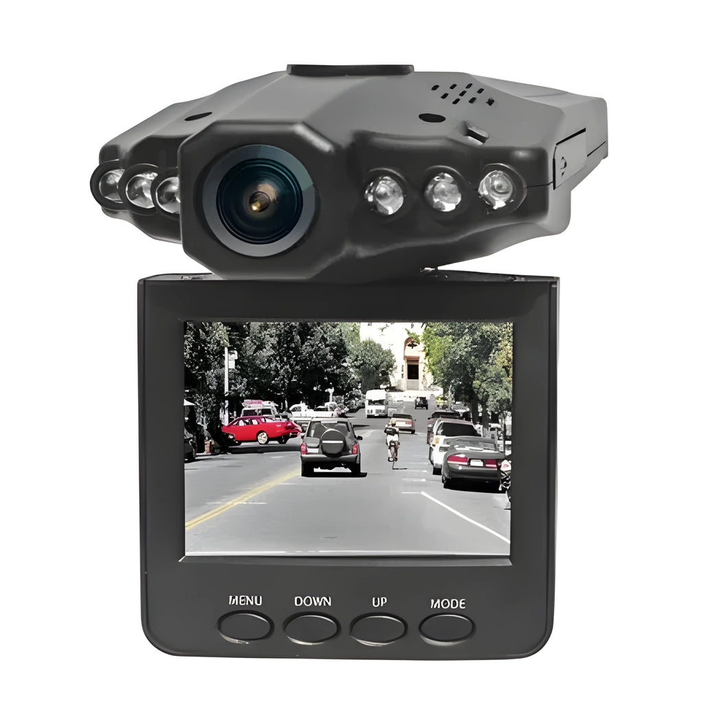 H198 HD six-light infrared night vision car DVR dashboard camera with 2.4 inch display screen