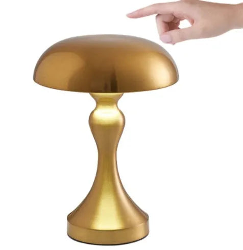 Metallic bronze USB rechargeable desk lamp with touch control for three colour temperatures